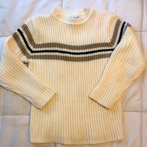 Cream Colored Sweater with Stripes by Green Dog